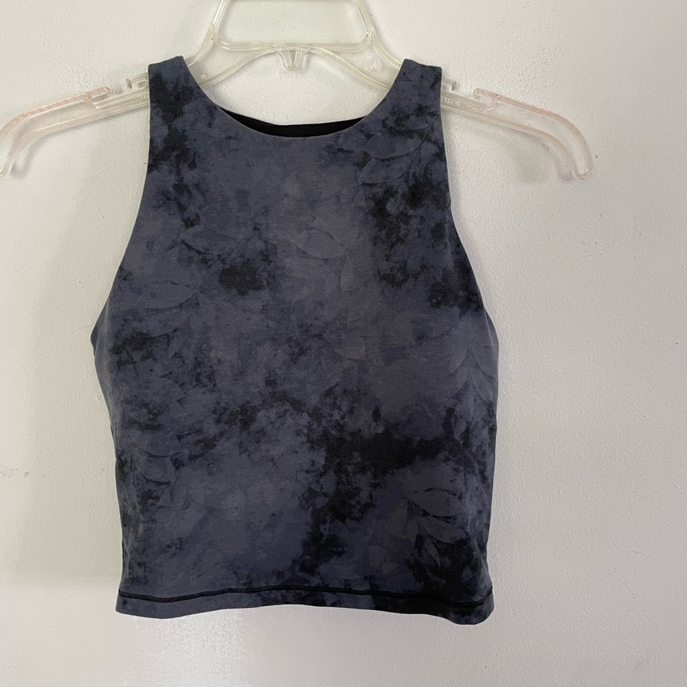 Old Navy Womens Gray Tie Dye Powerchill Workout Tank, Gray, Size Small